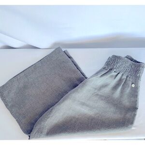 Oqoqo/Lululemon Summer Gray Lightweight Wide-leg Capri’s Size 8